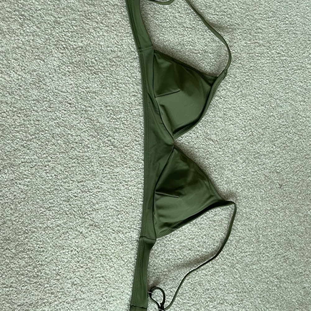 Army green bikini top